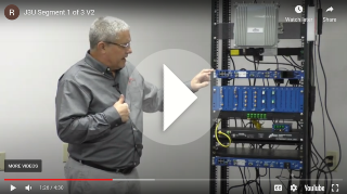 Watch J3U video demonstration, in rack (fiber for SATCOM)